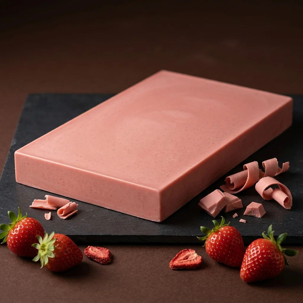 OLMEC Strawberry Chocolate Slab 2 KG Culinary Choice